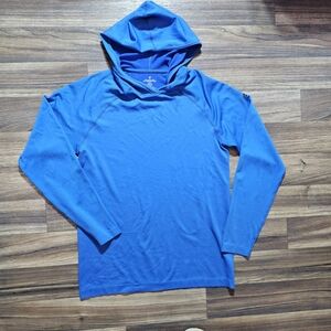 Fabletics "Training Day" Hooded Long Sleeve, Women's Medium Blue, Athleisure